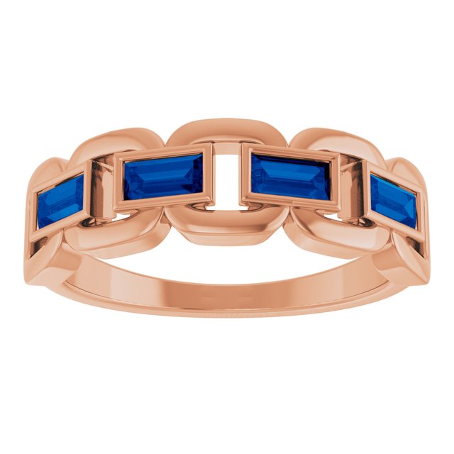 Lab-Grown Blue Sapphire | Straight baguette | 4 x 2mm