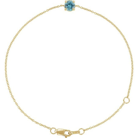 Natural Blue Zircon | Round | 4mm