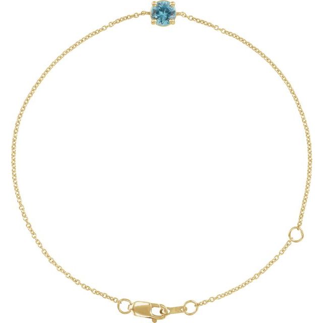 Natural Blue Zircon | Round | 4mm