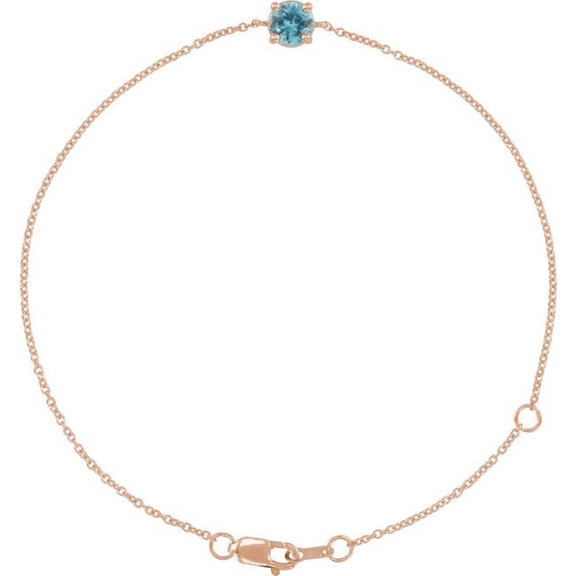 Natural Blue Zircon | Round | 4mm