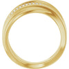 126762 / Ring / Set / 14K Yellow / Natural Diamond / Round / 1 Mm / Polished / .07 Ctw Natural Diamond Freeform Ring