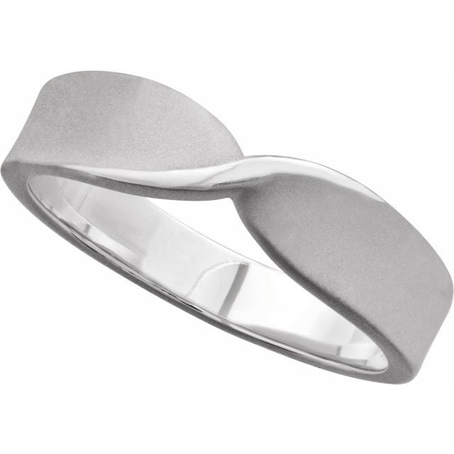 Twisted Tapered Stackable Band Ring — Sterling Silver
