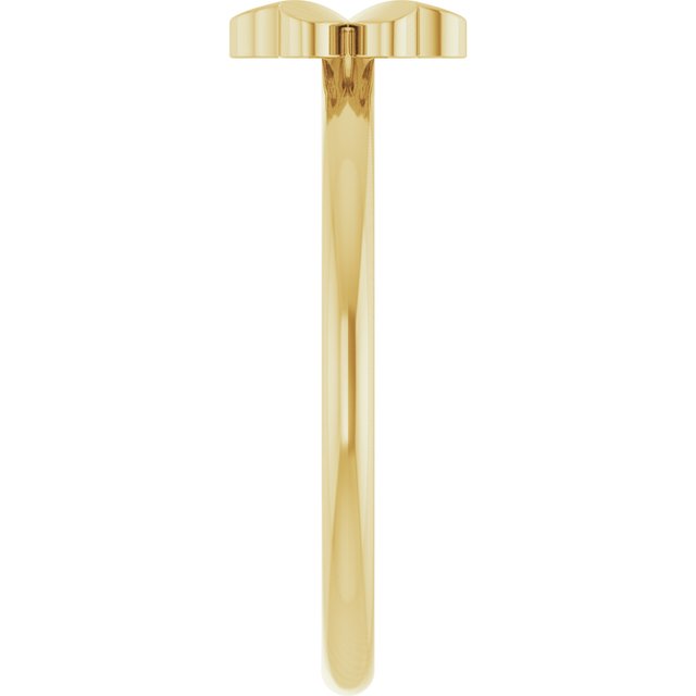 57952 / Ring / 14K Yellow / Polished / Four-Leaf Clover Stackable Ring