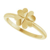 57952 / Ring / 14K Yellow / Polished / Four-Leaf Clover Stackable Ring