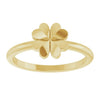 57952 / Ring / 14K Yellow / Polished / Four-Leaf Clover Stackable Ring