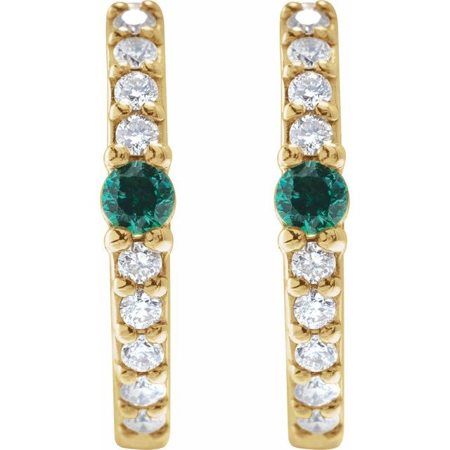 Natural Emerald | Round | 2mm :: 1/8 Ctw | Lab-Grown Emerald | Round | 2mm :: 1/8 Ctw