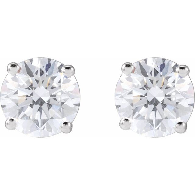 Lab-Grown Diamond | Round | 5.75mm :: 1 1/2 Ctw | Lab-Grown Diamond | Round | 8mm :: 4 Ctw | Natural Diamond | Round | 5.75mm :: 1 1/2 Ctw