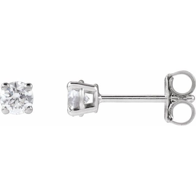 Lab-Grown Diamond | Round | 3.4mm :: 1/3 Ctw | Lab-Grown Diamond | Round | 3mm :: 1/10 Ctw