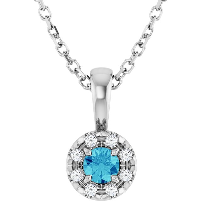 Natural Blue Zircon | Round | 3mm