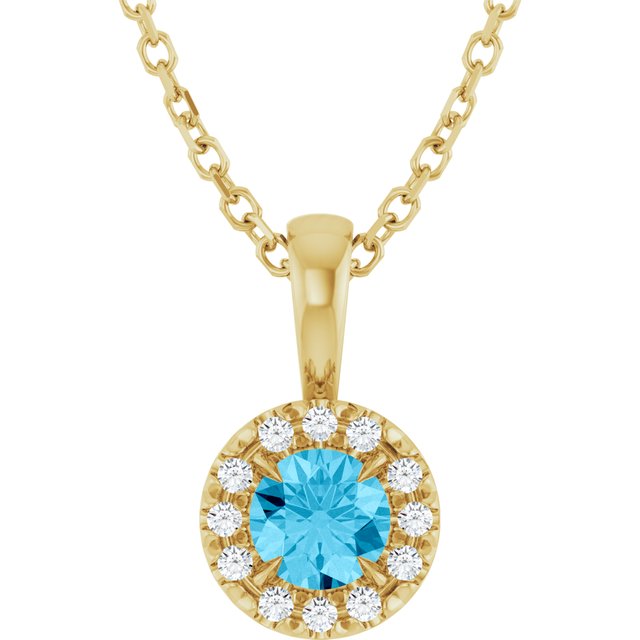 Natural Aquamarine | Round | 4mm