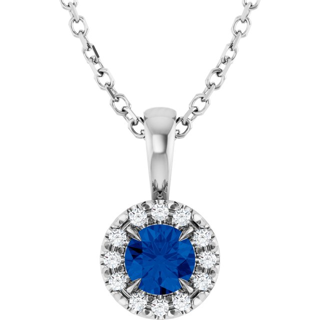 Lab-Grown Blue Sapphire | Round | 4mm | Natural Blue Sapphire | Round | 4mm