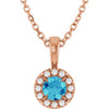 Natural Blue Zircon | Round | 4mm