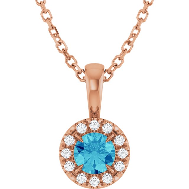 Natural Blue Zircon | Round | 4mm
