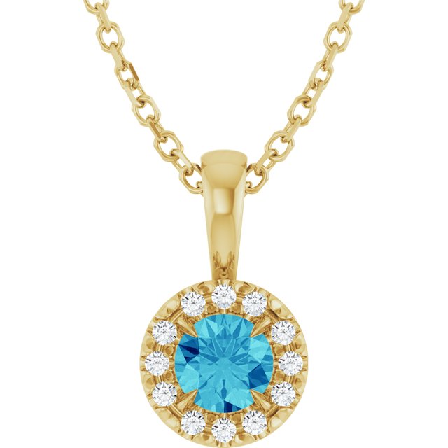 Natural Blue Zircon | Round | 4mm