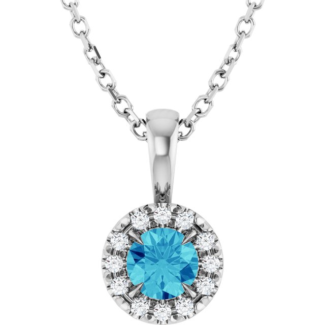 Natural Blue Zircon | Round | 4mm