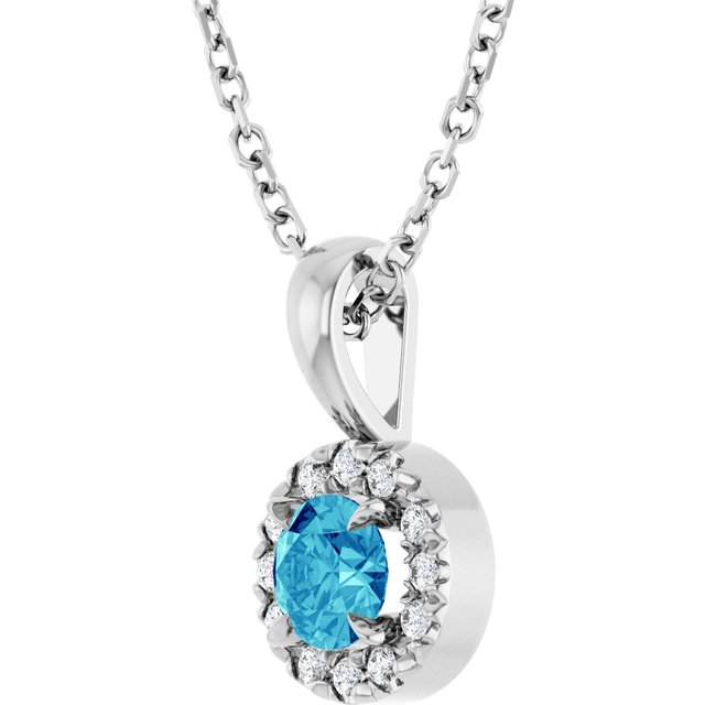 Natural Blue Zircon | Round | 4mm