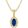 Natural Blue Sapphire | Oval | 5 x 3mm | Lab-Grown Blue Sapphire | Oval | 5 x 3mm