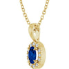 Natural Blue Sapphire | Oval | 5 x 3mm | Lab-Grown Blue Sapphire | Oval | 5 x 3mm