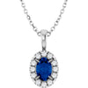 Natural Blue Sapphire | Oval | 6 x 4mm | Lab-Grown Blue Sapphire | Oval | 6 x 4mm