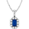 Natural Blue Sapphire | Emerald | 5 x 3mm | Lab-Grown Blue Sapphire | Emerald | 5 x 3mm
