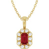 Natural Ruby | Emerald | 5 x 3mm | Lab-Grown Ruby | Emerald | 5 x 3mm