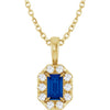 Lab-Grown Blue Sapphire | Emerald | 5 x 3mm | Natural Blue Sapphire | Emerald | 5 x 3mm