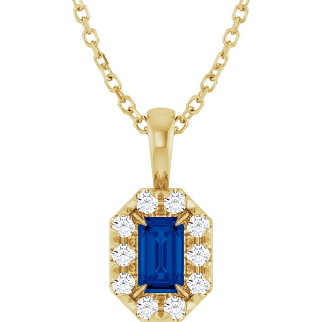 Lab-Grown Blue Sapphire | Emerald | 5 x 3mm | Natural Blue Sapphire | Emerald | 5 x 3mm