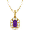 Natural Amethyst | Emerald | 5 x 3mm