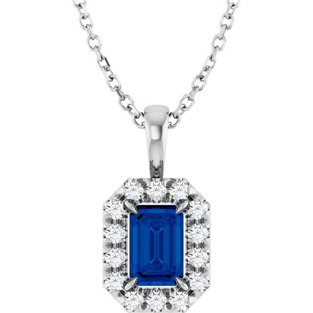 Natural Blue Sapphire | Emerald | 6 x 4mm | Lab-Grown Blue Sapphire | Emerald | 6 x 4mm