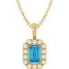 Natural Blue Zircon | Emerald | 6 x 4mm
