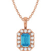 Natural Blue Zircon | Emerald | 6 x 4mm