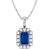 Natural Blue Sapphire | Emerald | 6 x 4mm | Lab-Grown Blue Sapphire | Emerald | 6 x 4mm