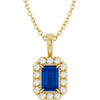 Lab-Grown Blue Sapphire | Emerald | 6 x 4mm | Natural Blue Sapphire | Emerald | 6 x 4mm
