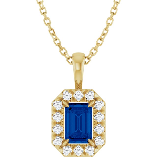 Lab-Grown Blue Sapphire | Emerald | 6 x 4mm | Natural Blue Sapphire | Emerald | 6 x 4mm