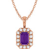 Natural Amethyst | Emerald | 6 x 4mm