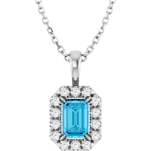 Natural Aquamarine | Emerald | 6 x 4mm