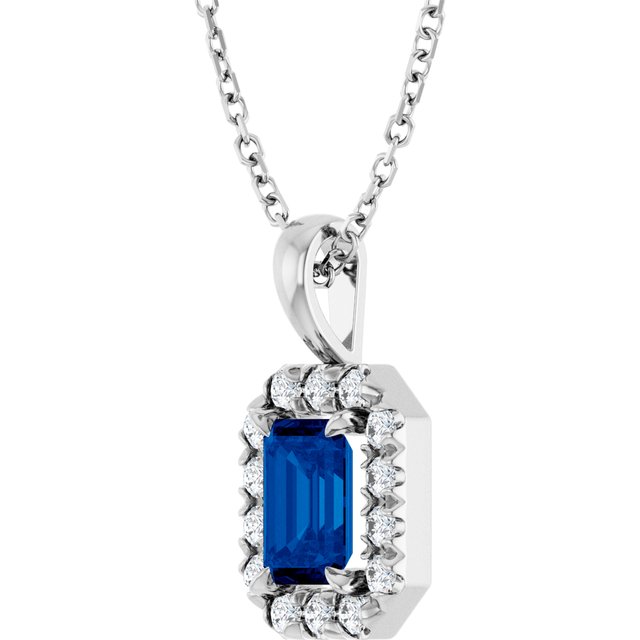 Natural Blue Sapphire | Emerald | 6 x 4mm | Lab-Grown Blue Sapphire | Emerald | 6 x 4mm
