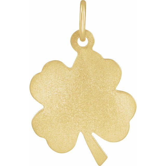 Four-Leaf Clover Charm & Pendant — 14K Yellow Gold