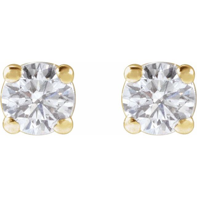 Lab-Grown Diamond | Round | 3mm :: 1/5 Ctw | Natural Diamond | Round | 3.25mm :: 1/3 Ctw