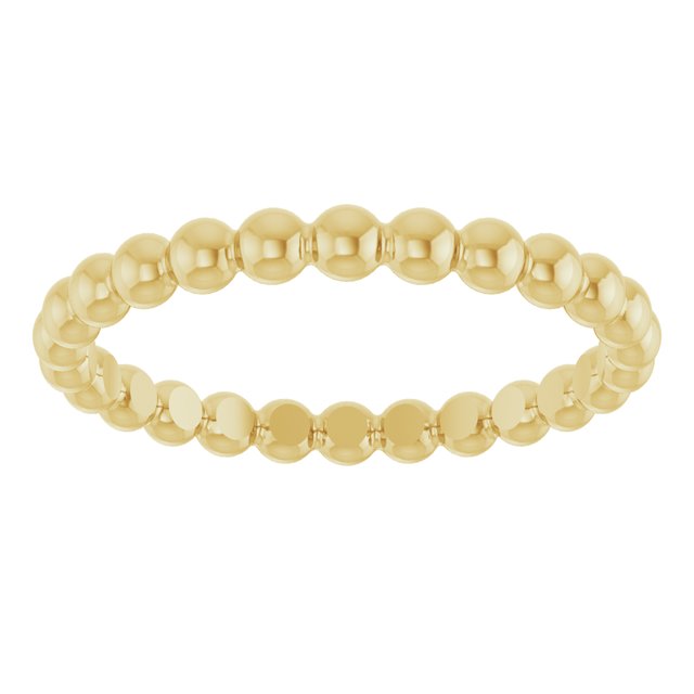 Stackable Bead Ring — 18K Yellow Gold
