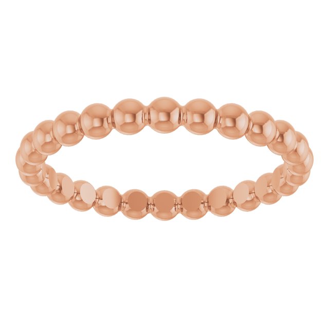 Stackable Bead Ring — 14K Rose Gold