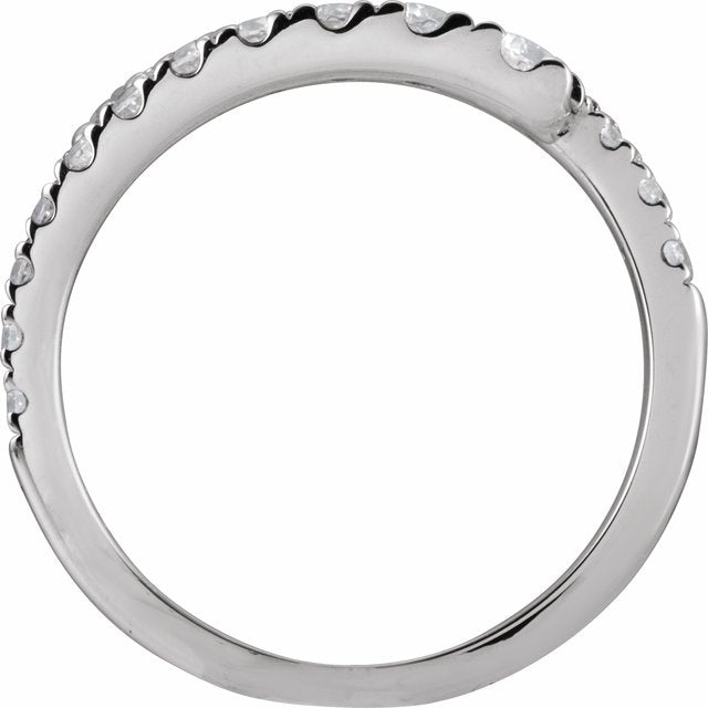 Graduated Round Lab Diamond Bypass Wrap Ring — Sterling Silver