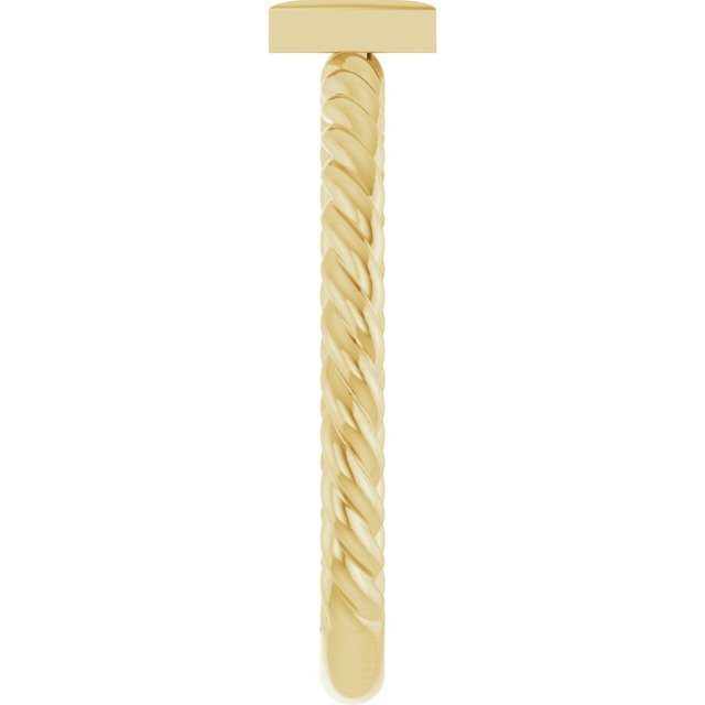 126822 / Ring / Set / 14K Yellow / Natural Diamond / Round / 1.2 Mm / Polished / .03 Ctw Natural Diamond Rope Ring