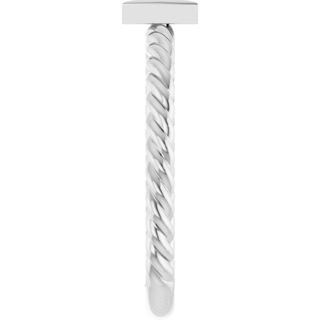 126822 / Ring / Set / 14K White / Natural Diamond / Round / 1.2 Mm / Polished / .03 Ctw Natural Diamond Rope Ring