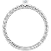 126822 / Ring / Set / 14K White / Natural Diamond / Round / 1.2 Mm / Polished / .03 Ctw Natural Diamond Rope Ring