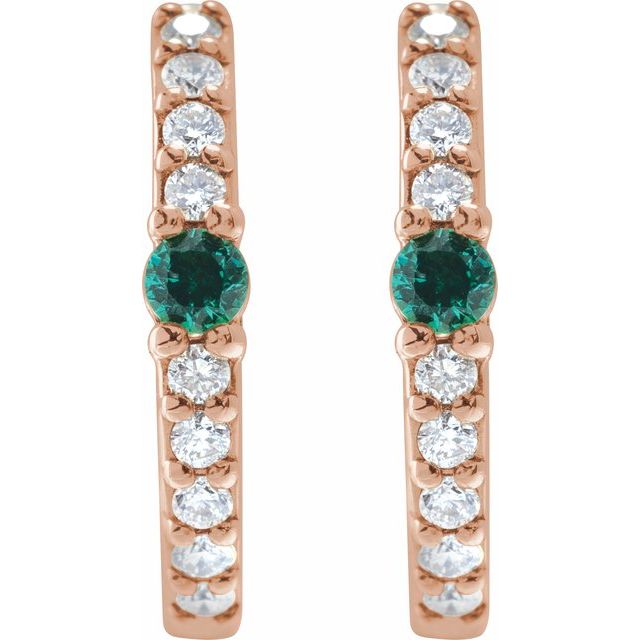 Natural Emerald | Round | 2mm :: 1/8 Ctw | Lab-Grown Emerald | Round | 2mm :: 1/8 Ctw