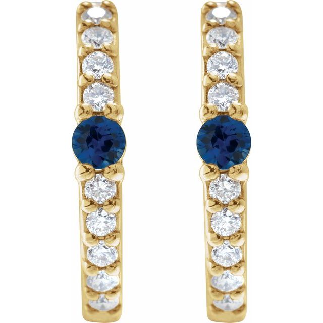 Natural Blue Sapphire | Round | 2mm :: 1/8 Ctw | Lab-Grown Blue Sapphire | Round | 2mm :: 1/8 Ctw