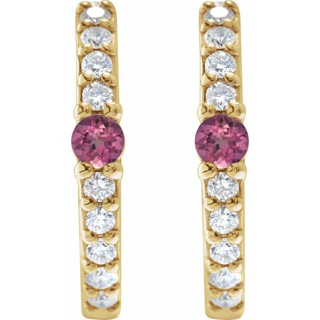 Natural Pink Tourmaline | Round | 2mm :: 1/8 Ctw