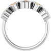72427 / Ring / Set / 14K White / Natural Citrine / Heart / 4 X 4 Mm / Polished / Natural Citrine Bezel Set Ring