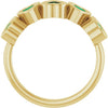 72427 / Ring / Set / 14K Yellow / Lab-Grown Emerald / Heart / 4 X 4 Mm / Polished / Lab-Grown Emerald Bezel Set Ring